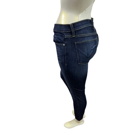 Hudson Krista Super Skinny Jeans Dark Wash Size 26 - Mid Rise Stretch Denim - Picture 2 of 16